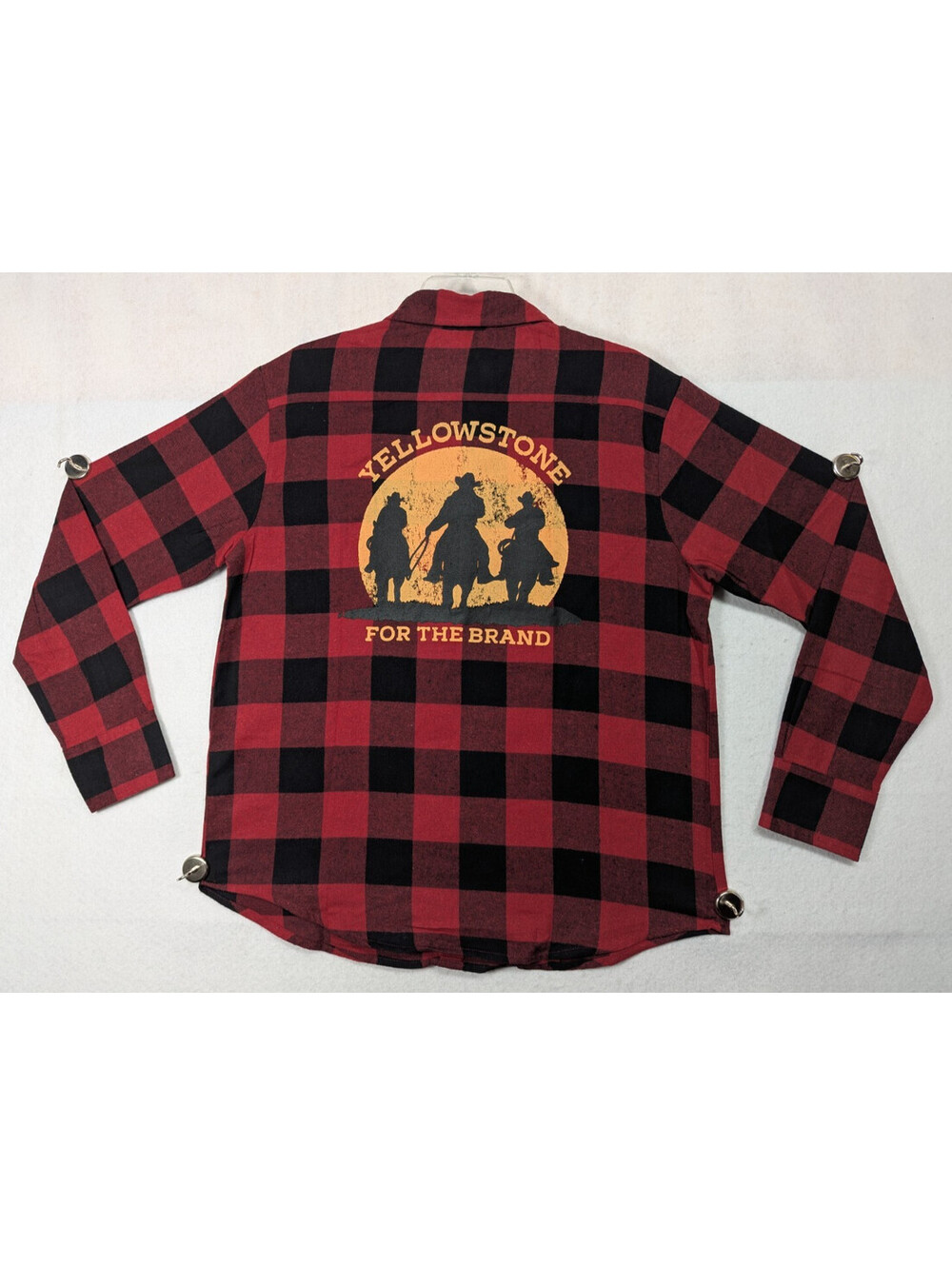 Yellowstone - Dutton Ranch - Flannel Shirt - Red / Black Long Sleeve - Size L